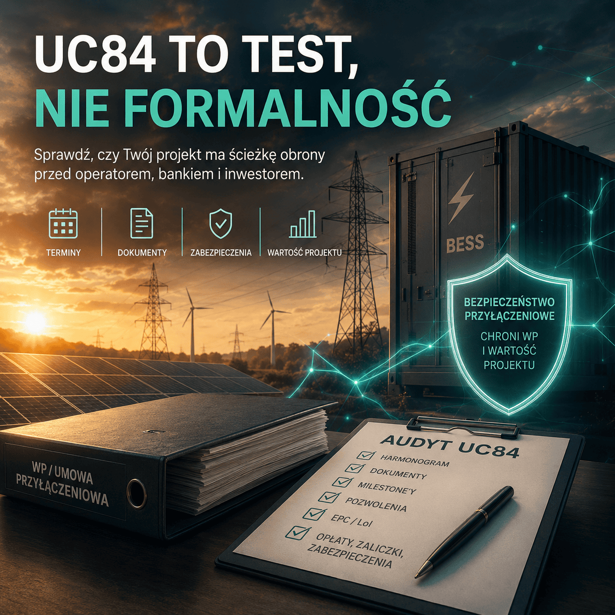Masz Warunki Przyłączenia? Po UC84 jeden brakujący dowód może kosztować Twój projekt utratę wartości