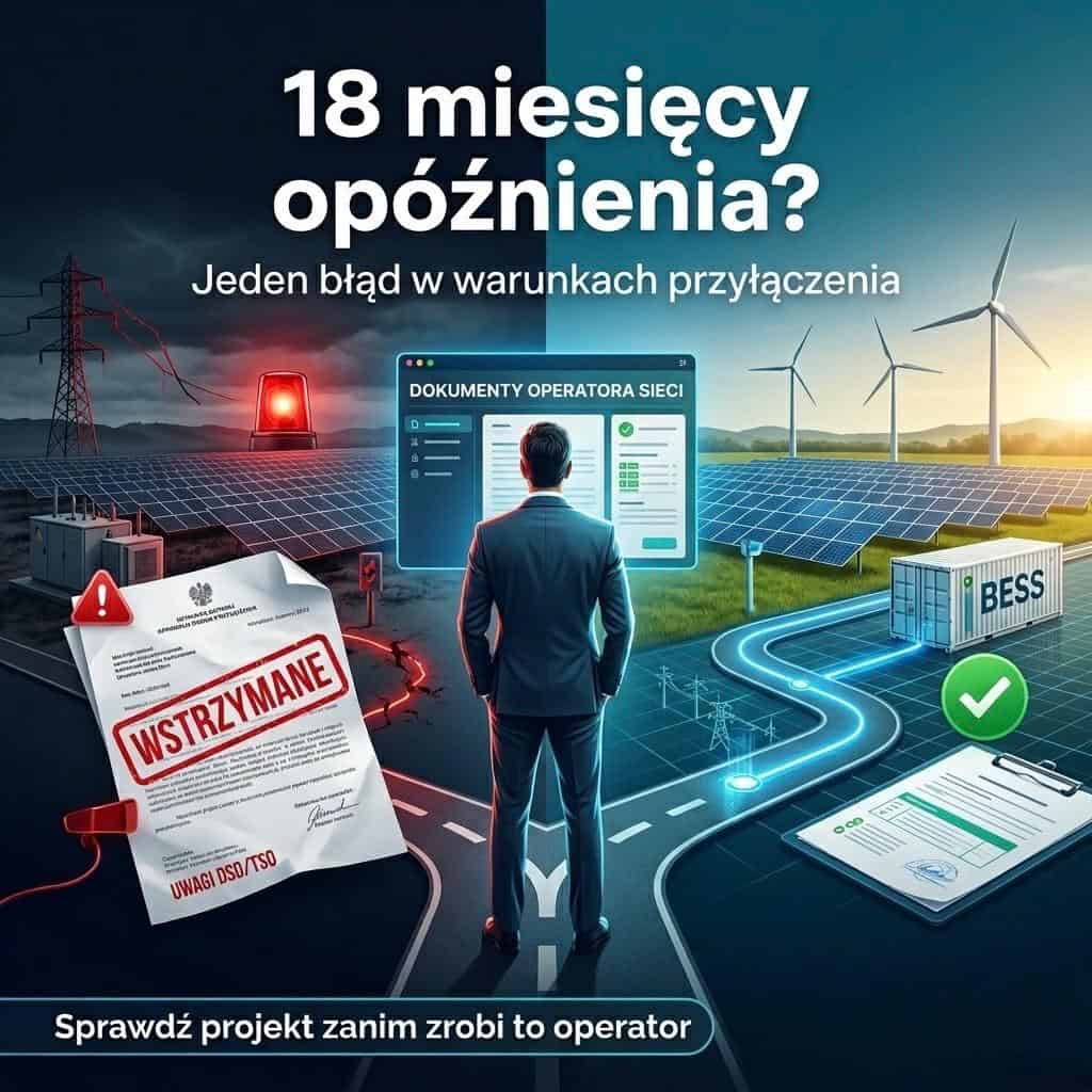 Jeden błąd przy warunkach przyłączenia może kosztować 18 miesięcy i miliony CAPEX