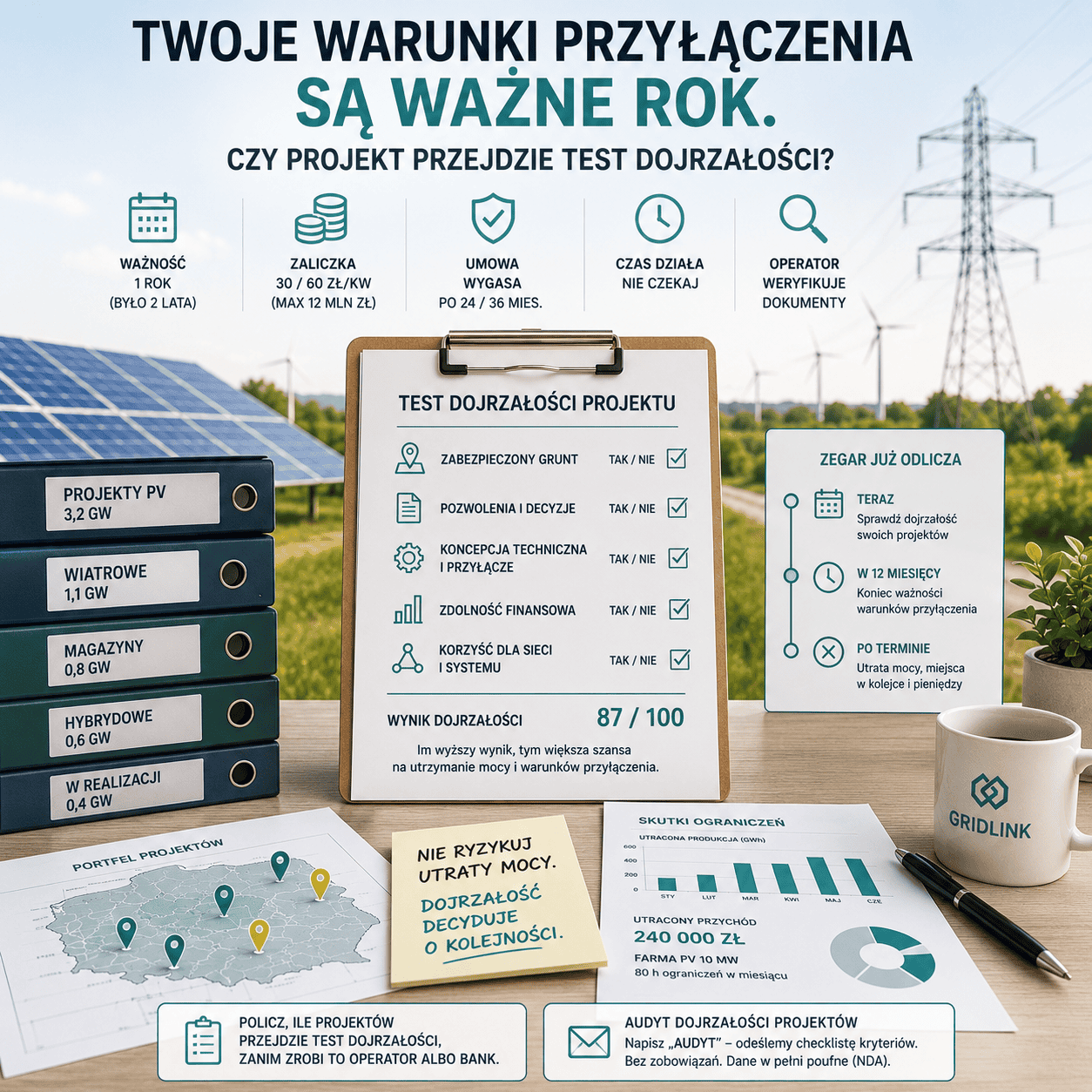 Twoje warunki przyłączenia są ważne rok. Czy projekt przejdzie test dojrzałości?
