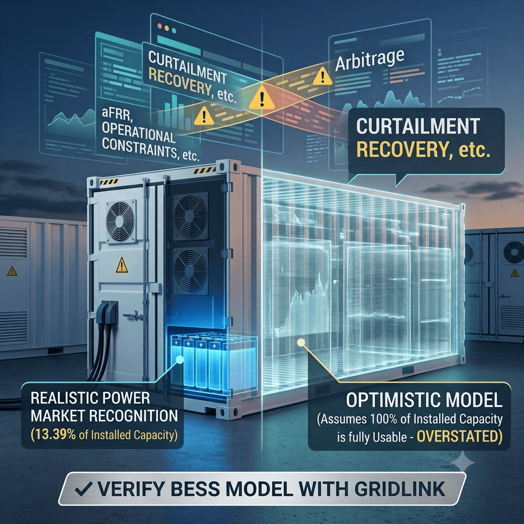Your Battery Energy Storage System (BESS) model still assumes 61.3%. The market now recognises 13.39%.