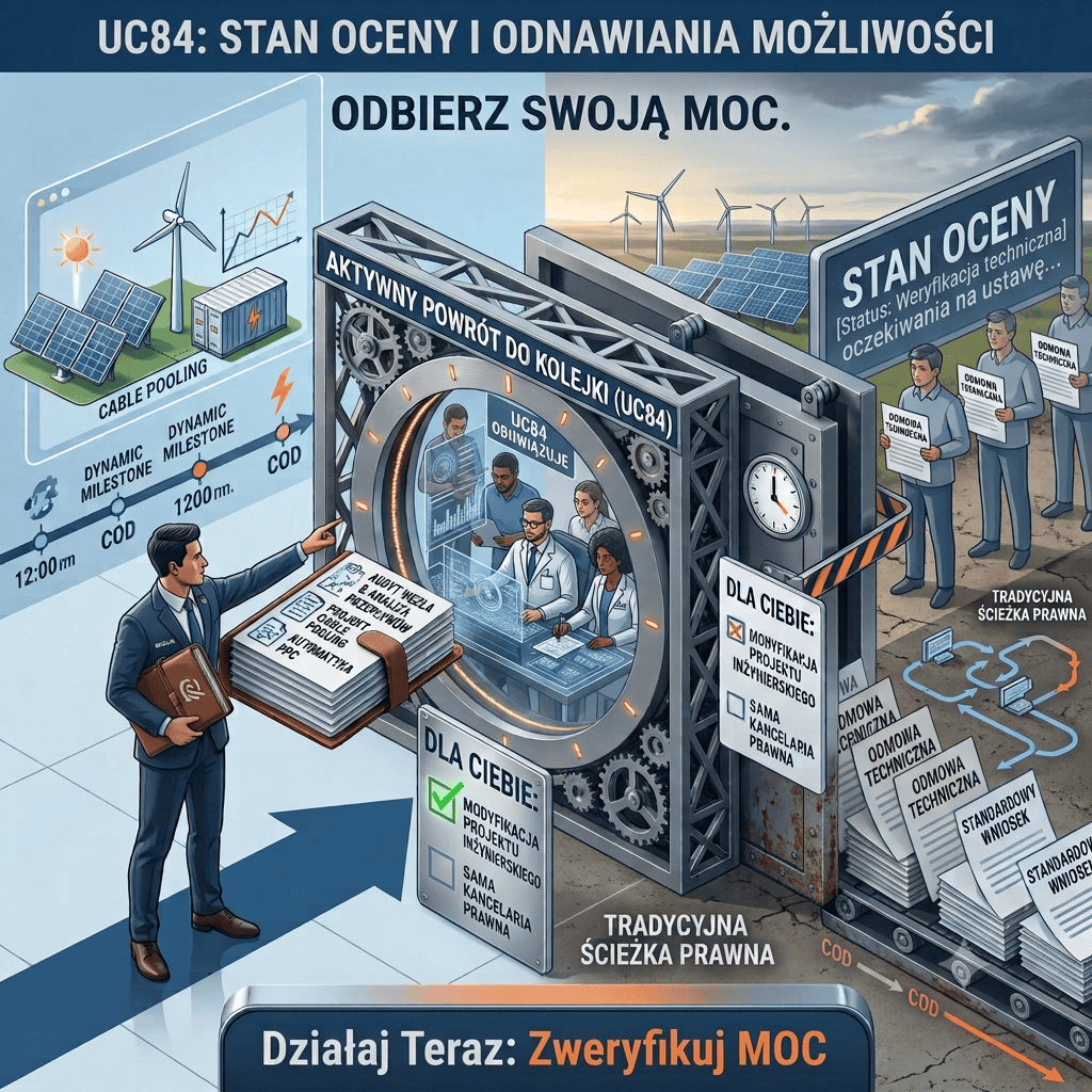 Odmowa przyłączenia po UC84: jak wyprzedzić konkurencję w kolejce do przyłączenia do sieci operatora.